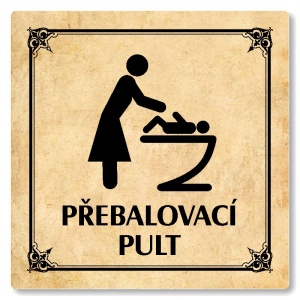 Přebalovací pult, 80x80mm, pergamen, Nebraska
